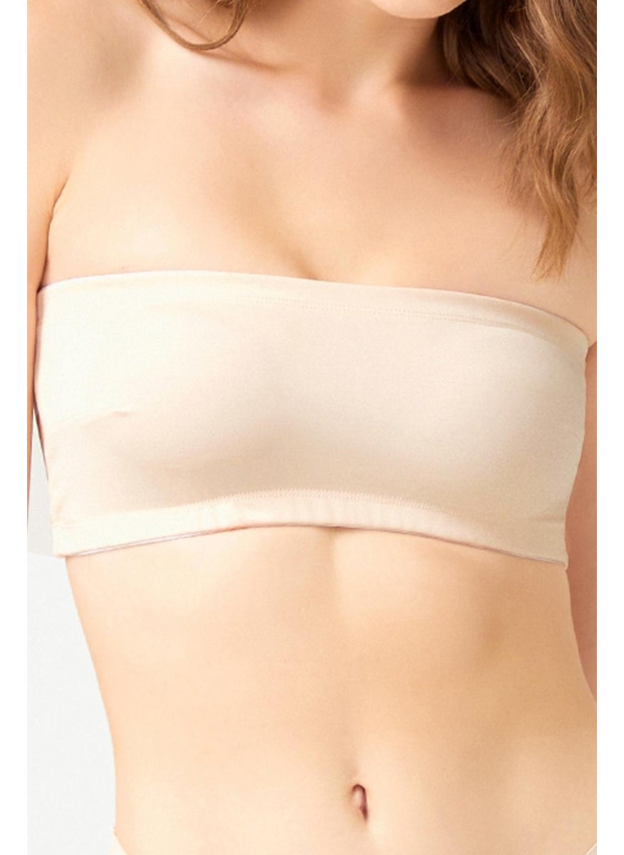 COTTONHILL - Skin Strapless Crop Top Bustier - Image 1