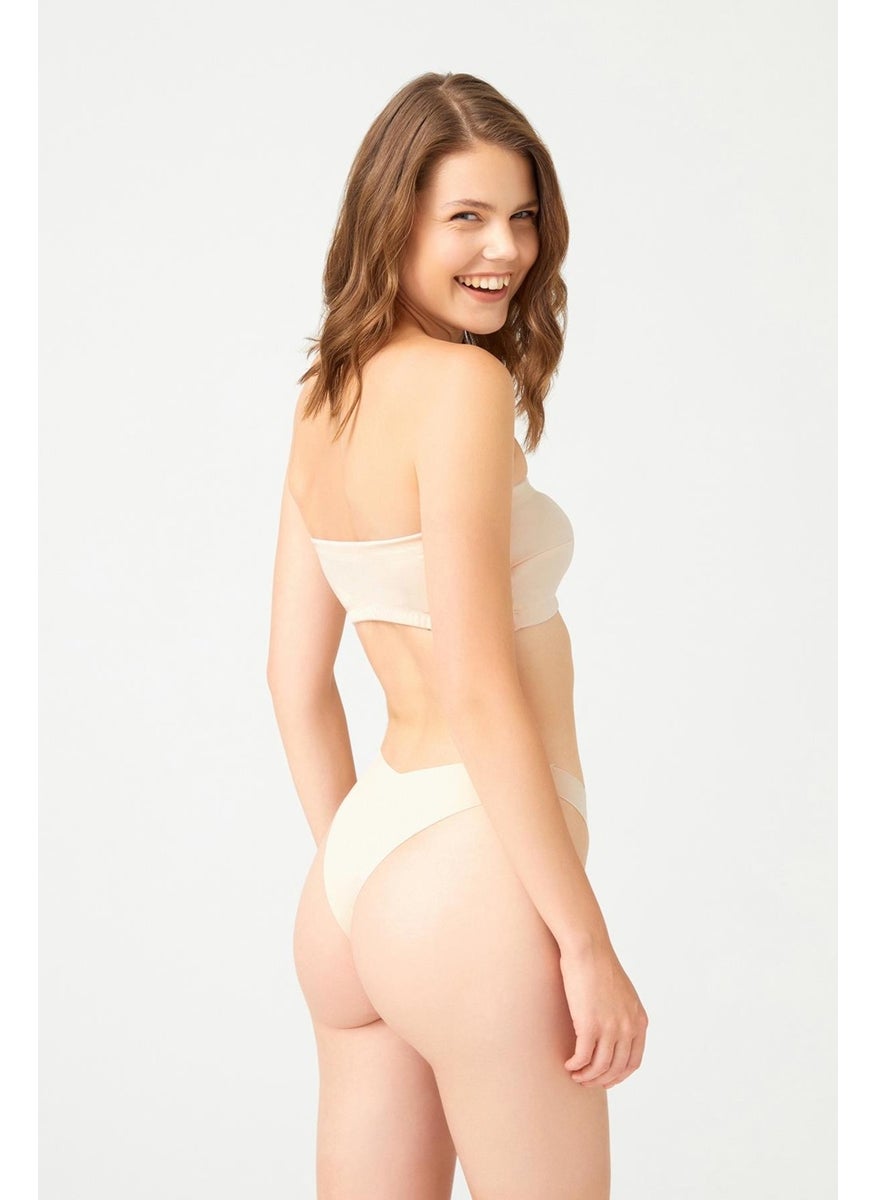 COTTONHILL - Skin Strapless Crop Top Bustier - Image 1