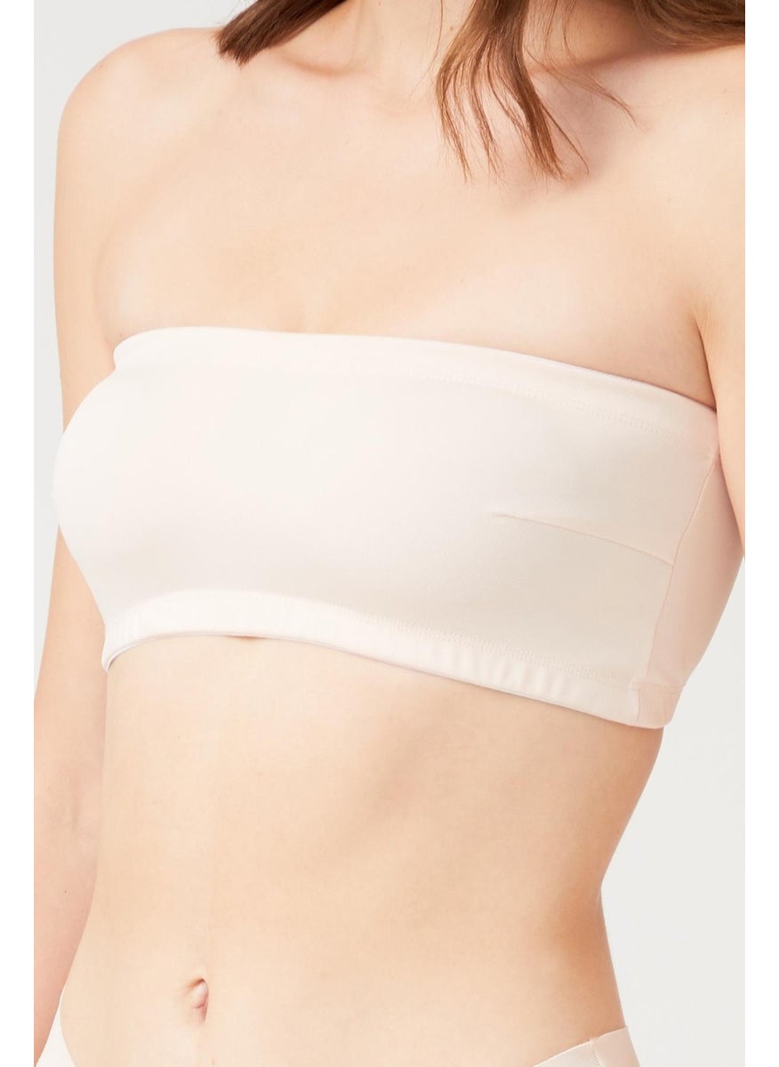 COTTONHILL - Skin Strapless Crop Top Bustier - Image 1