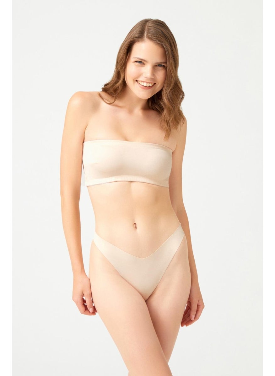 COTTONHILL - Skin Strapless Crop Top Bustier - Image 1