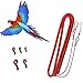 kcrygogo Bird Harness Leash Antibite Outdoor Red Flying Training Rope with 5pcs Different Sizes of Soft Foot Loops and Training WhistleUpgraded Version of Ankle Ring - Image 3