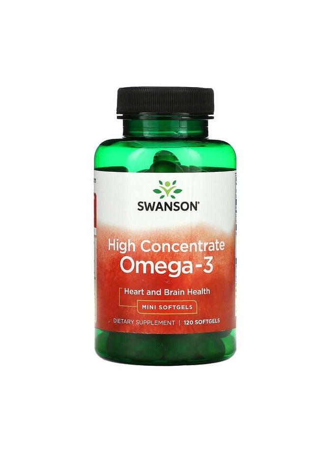 High Concentrate Omega-3, 120 Mini Softgels
