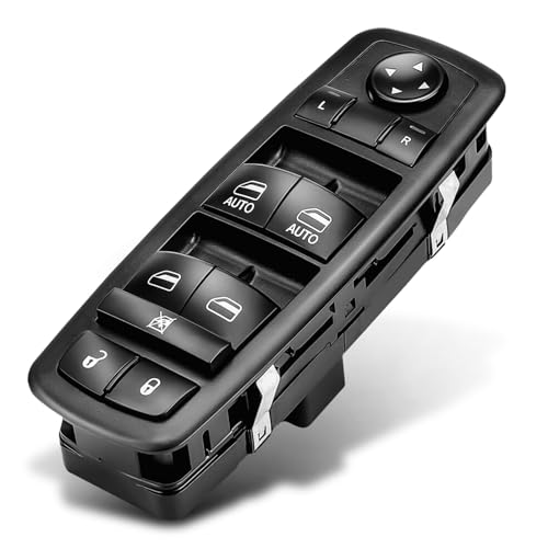 YHTAUTO Master Power Window Switch Driver Side Fits Chrysler Town & Country, Dodge Grand Caravan, Ram 1500 2500 3500, 3+9 Pins, w/o Power Folding Mirrors, Dual Auto Up and Down Window Control Switch - Image 1