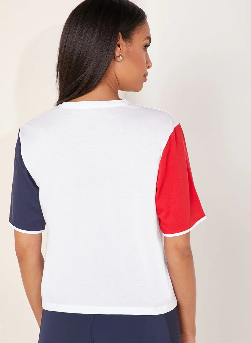 TOMMY HILFIGER Logo Colour Block T-Shirt