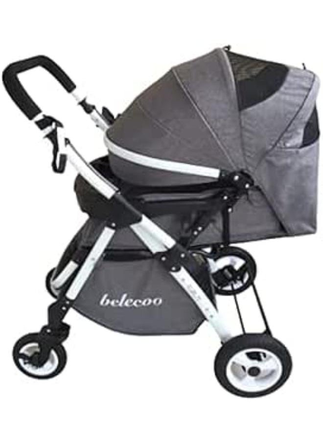 belecoo Double Stick Stroller (Grey) 