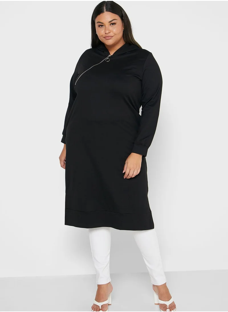 Alia by modanisa Oversized Zip Detail Tunic