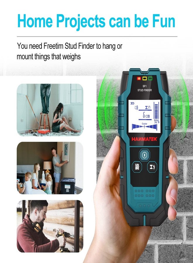 HANMATEK Stud Finder Wall Scanner Detector with Pro Smart Sensor,Audio Alarm and HD LCD Display,5 in 1 Upgrade Wood Exact Mode Stud Finder Tool for The Center Edge of Metal,Studs,AC Wire,Pipe - Image 3
