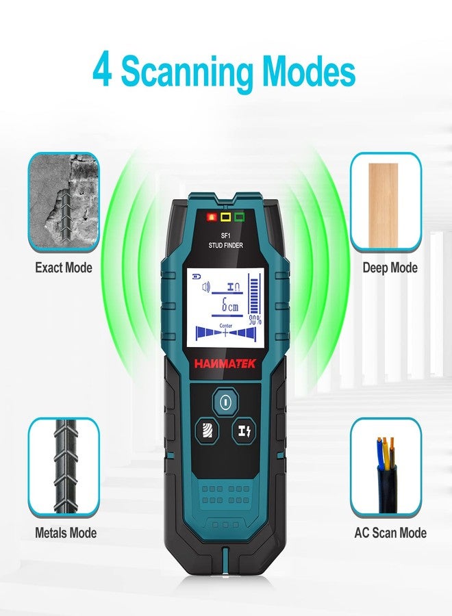 HANMATEK Stud Finder Wall Scanner Detector with Pro Smart Sensor,Audio Alarm and HD LCD Display,5 in 1 Upgrade Wood Exact Mode Stud Finder Tool for The Center Edge of Metal,Studs,AC Wire,Pipe - Image 2