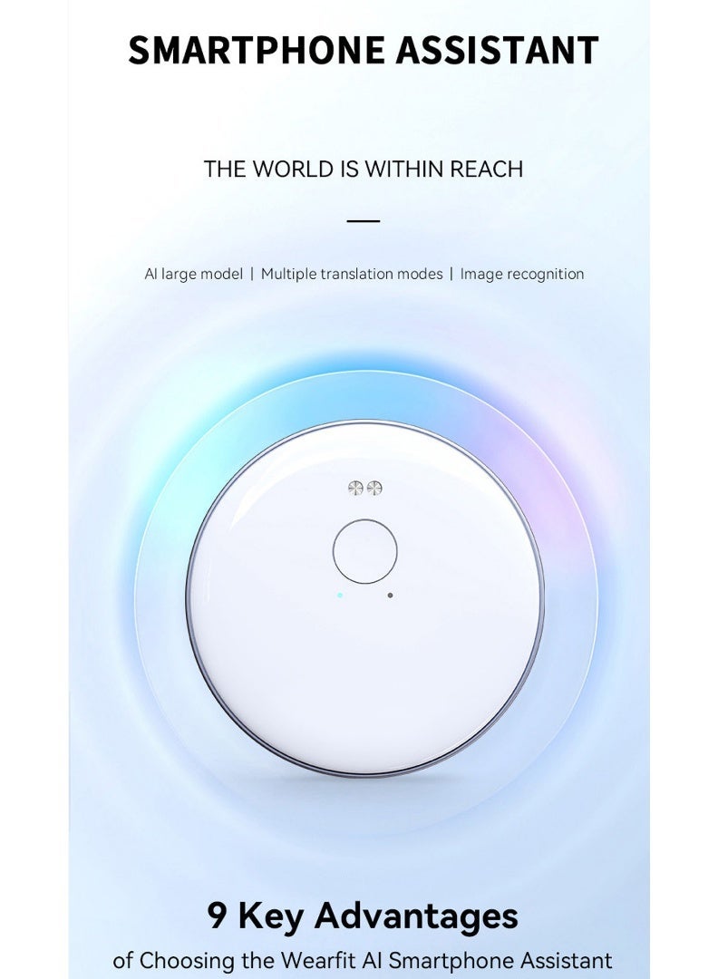 AI102 Portable AI Voice Translator 136 Languages, Bluetooth 5.4 Real-Time Translation Device with Simultaneous Interpretation & Recording, 6 Days Battery Life, Fast Charging - Image 2