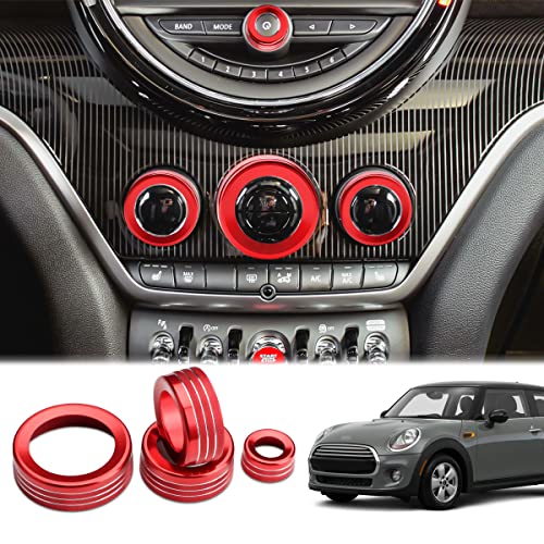Auovo Volume Knob Tune Knob Air Conditioner Knob Covers Compatible with 2014 2015 2016 2017 2018 2019 2020 2021 2022 MINI Cooper Accessories Auto Interior Trim Decorations Air Conditioner Switch Rings - Image 5