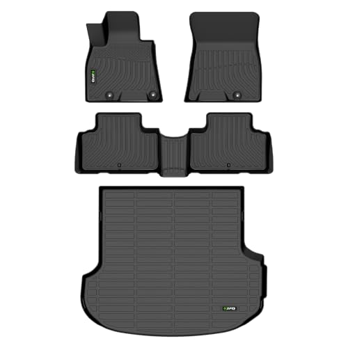 HAFIDI Floor Mats & Cargo Liner Custom for Genesis GV80 5 Seats 2021-2025 2026 (Not for Coupe) All Weather Protection TPE Heavy Duty Non-Slip Automotive Floor Liners Fits Full Set Accessories, Black - Image 1