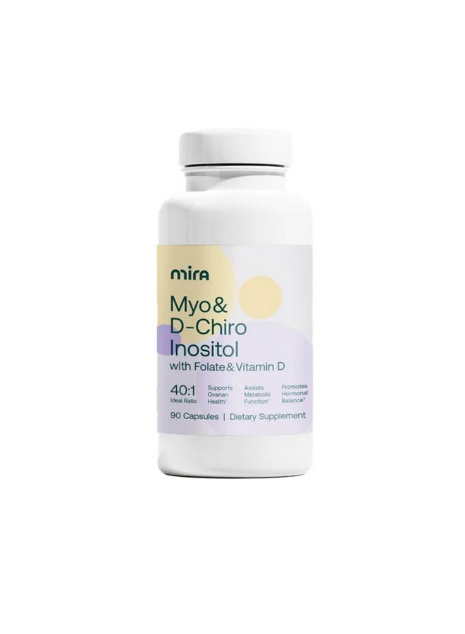 Mira مكمل ميرا لمتلازمة تكيس المبايض، ميو إينوزيتول ودي-كيرو إينوزيتول بنسبة 40:1، يساعد في تعزيز التوازن الهرموني ودعم صحة المبايض والتمثيل الغذائي، 90 كبسولة (30 حصة)، 1 زجاجة - Image 1