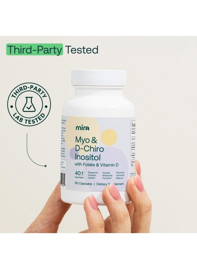 Mira مكمل ميرا لمتلازمة تكيس المبايض، ميو إينوزيتول ودي-كيرو إينوزيتول بنسبة 40:1، يساعد في تعزيز التوازن الهرموني ودعم صحة المبايض والتمثيل الغذائي، 90 كبسولة (30 حصة)، 1 زجاجة - Image 2