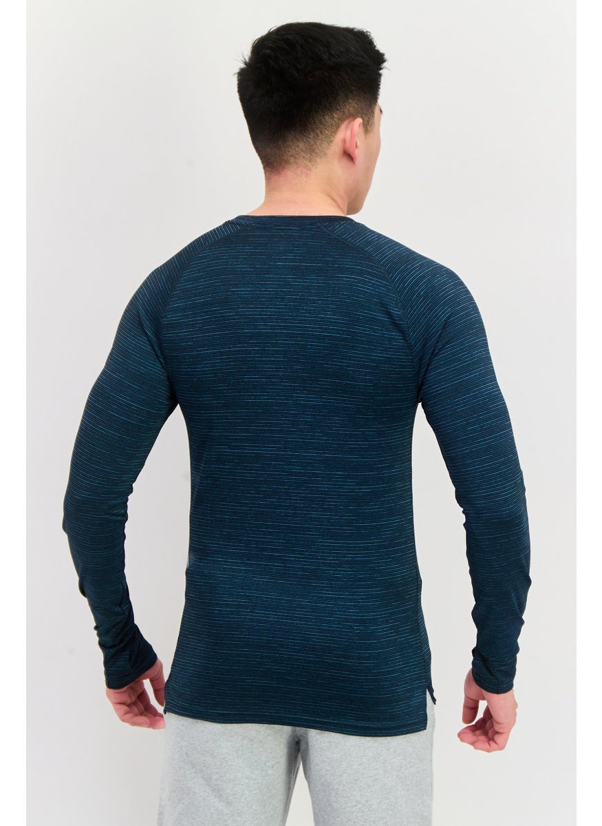Champion Men Sportswear Fit Long Sleeve Training T-Shirts, Navy  - Image 4
