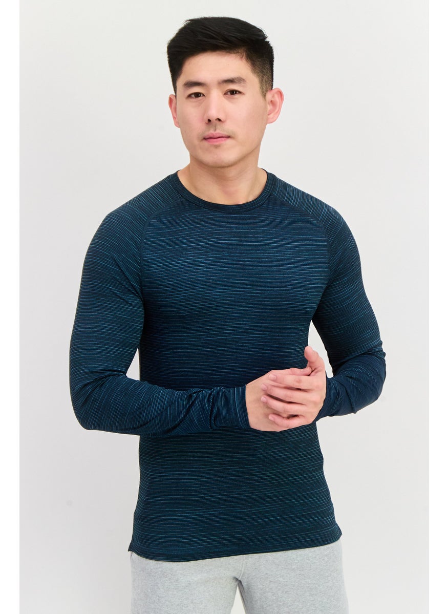 Champion Men Sportswear Fit Long Sleeve Training T-Shirts, Navy  - Image 1