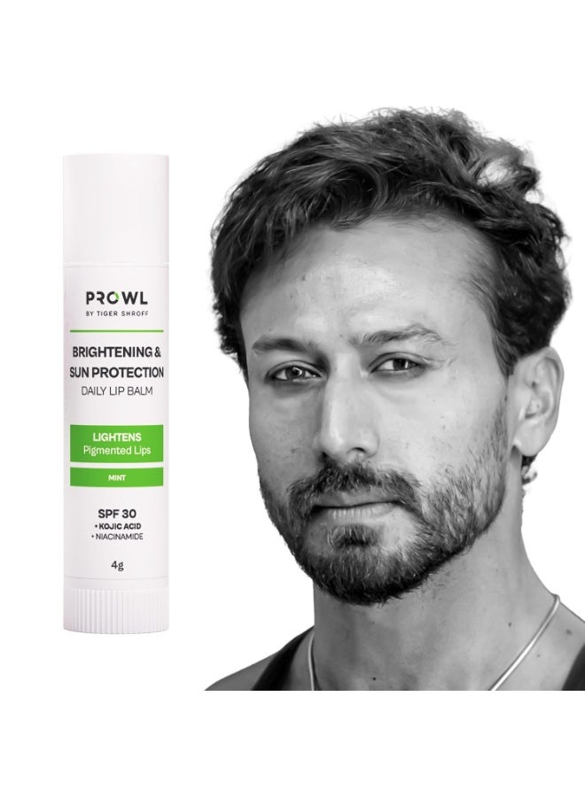 PROWL by Tiger Shroff  Brightening & sun protection Lipbalm For Men Kojic Acid & Niacinamide | SPF 30 PA+++ Daily Lip Balm For Lightening Pigmented Dry Lips | Pigmentation Removal Care | Mint, 4g - Image 2