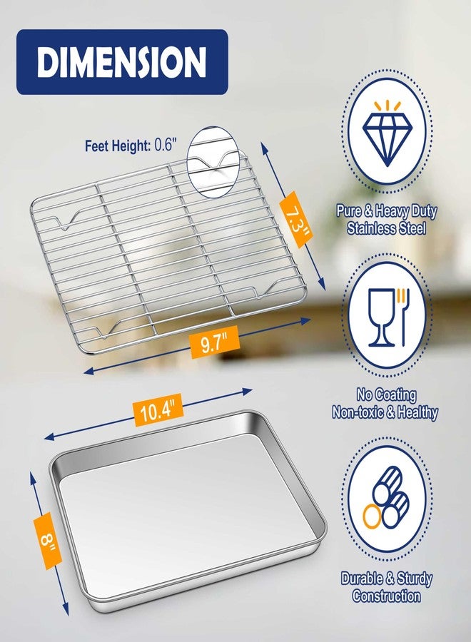 Joyfair Baking Sheet with Rack Set of 2 (10.4 inch) - Image 2