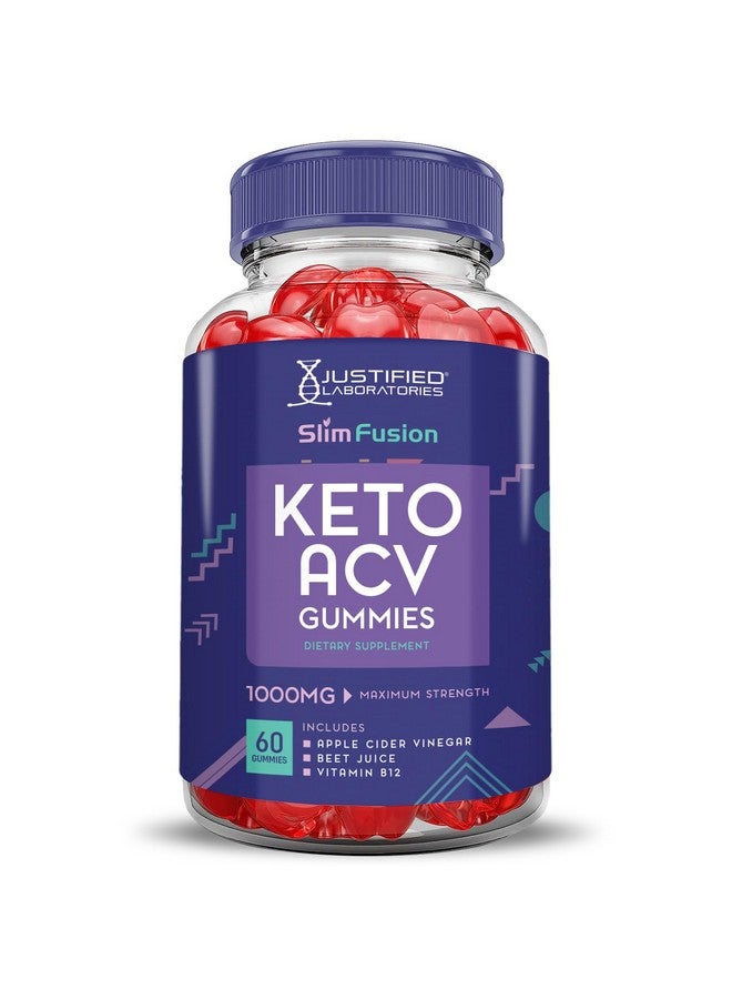 Justified Laboratories Slim Fusion Keto ACV Gummies Advanced 1000MG Slimfusion Keto Gummies Formula Apple Cider Vinegar Formulated with Pomegranate Beet Juice Powder B12 Vegan Non GMO 60 Gummys - Image 3