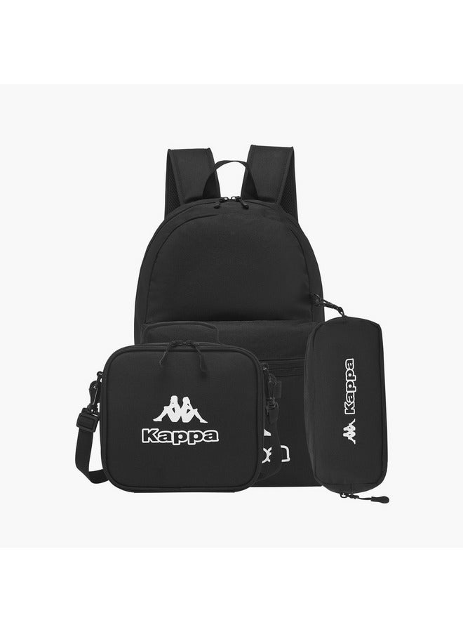 كابا طقم حقائب مدرسية للبنات بطبعة شعار - 44x13x30 سم - Image 1