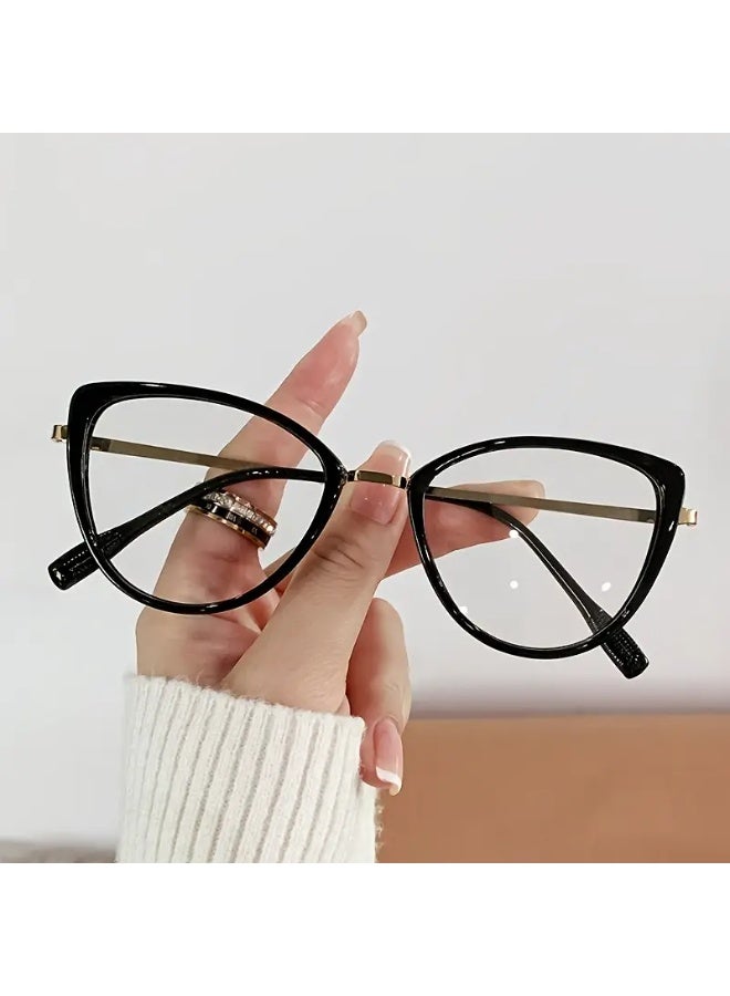 SCENT HOUSE Fashion Oval Cat Eye Glasses, - PC Frame, Trendy Full Rim Spectacles for Face, Versatile Look for All Occasions (Includes eyeglass case)
,blue lighe blocking glasses,eyeglasses - Image 5