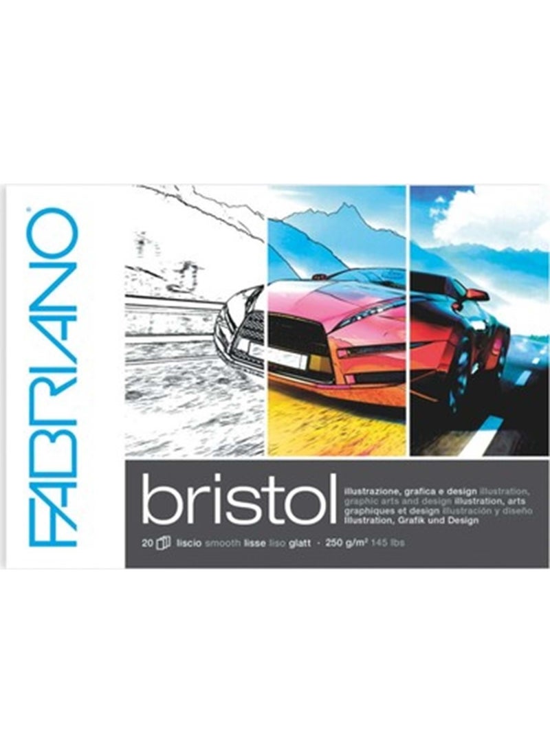 FABRIANO - Bristol A5 20 Sheets Marker Block 250 gr - Image 1