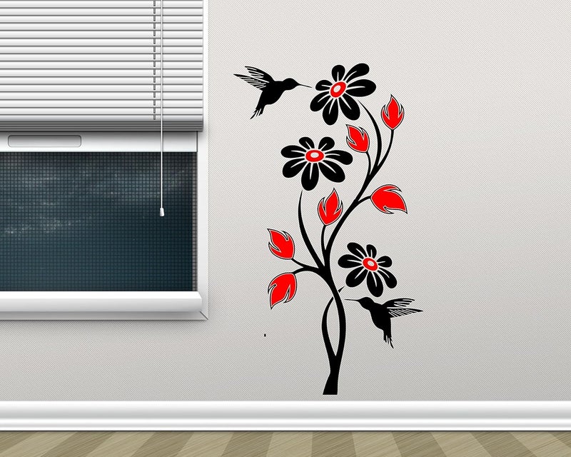 RNG Vinyl Multicolored Decorative Tree and Flowers Wall Sticker - Image 3