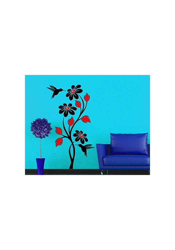 RNG Vinyl Multicolored Decorative Tree and Flowers Wall Sticker - Image 2