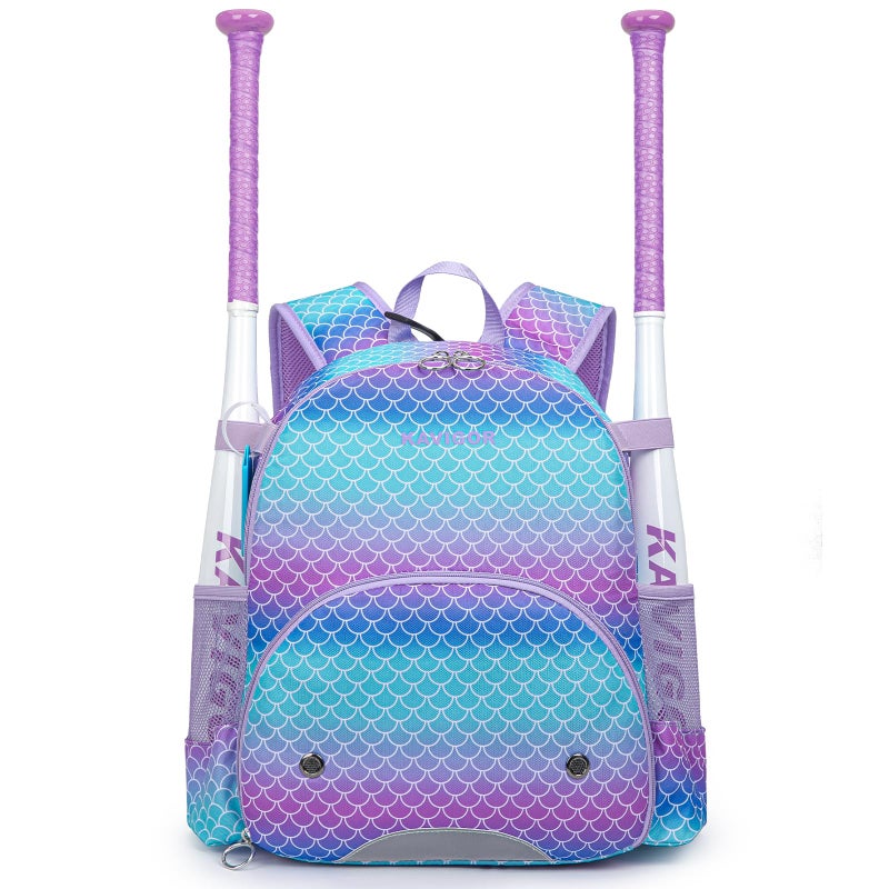 KAVIGOR Youth Tball Baseball Backpack, Lightweight Softball Bag with Shoes Compartment & Name Tag, Reinforced Zippers & Seams - Image 1