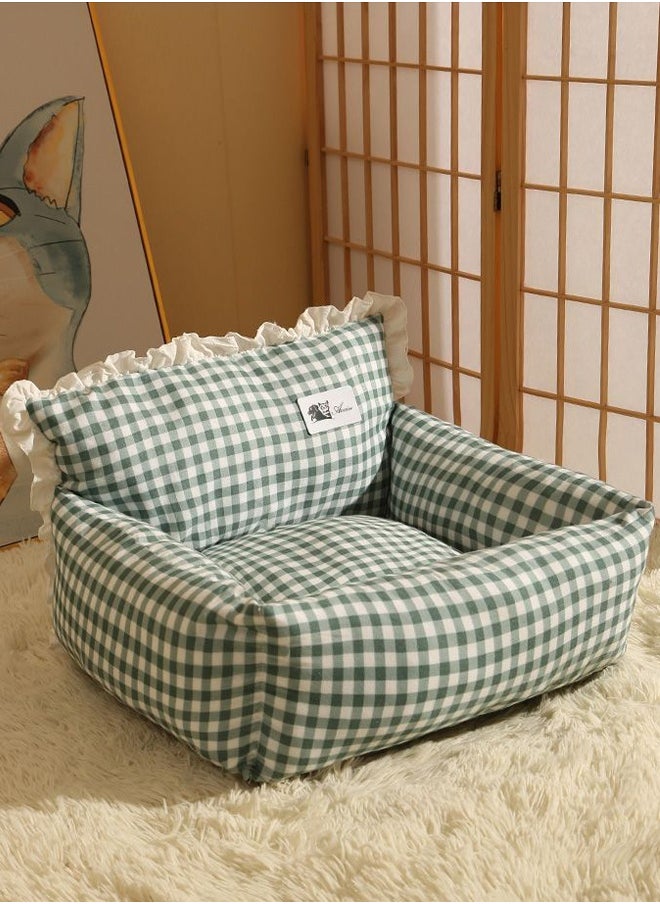 DUNISO Pet Couch Bed, Washable Cat Beds for Medium Small Dogs Cats, Pet Sofa Bed, Cozy Pet Sofa, Fluffy Dog Couch with Memory Foam Support, Dog Beds with Non-Slip Bottom, Removable Washable Cover Pet Bed  - Image 2