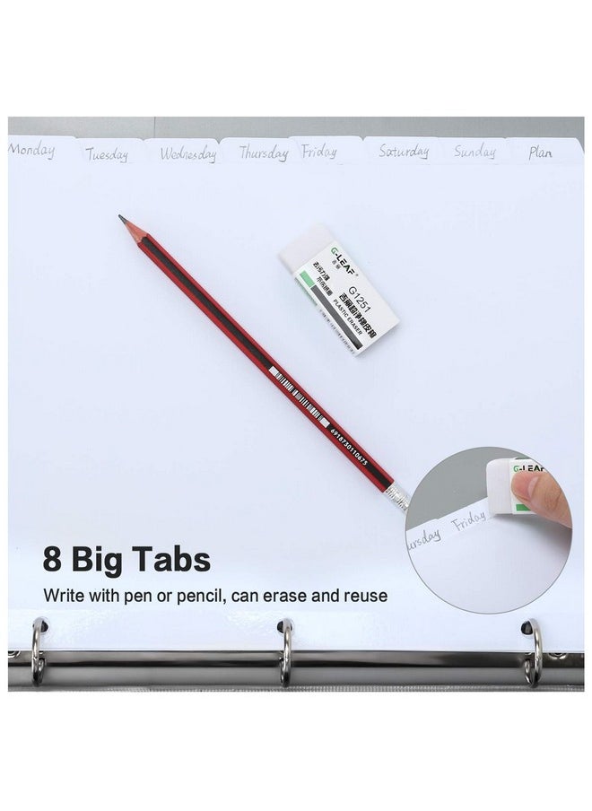 HERKKA Binder Dividers, Herkka 3 Ring Binder Dividers With Reinforced Edge, 3 Hole Punch Section Index Dividers For Binders, 1/8-Cut Tabs, Letter Size, White, 120 Dividers  - Image 4