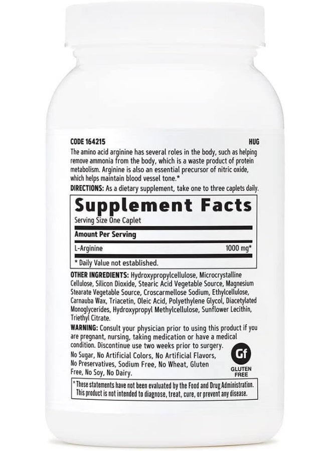 GNC L-Arginine 1000Mg, 90 Caplets, Increases Nitric Oxide Production - Image 2