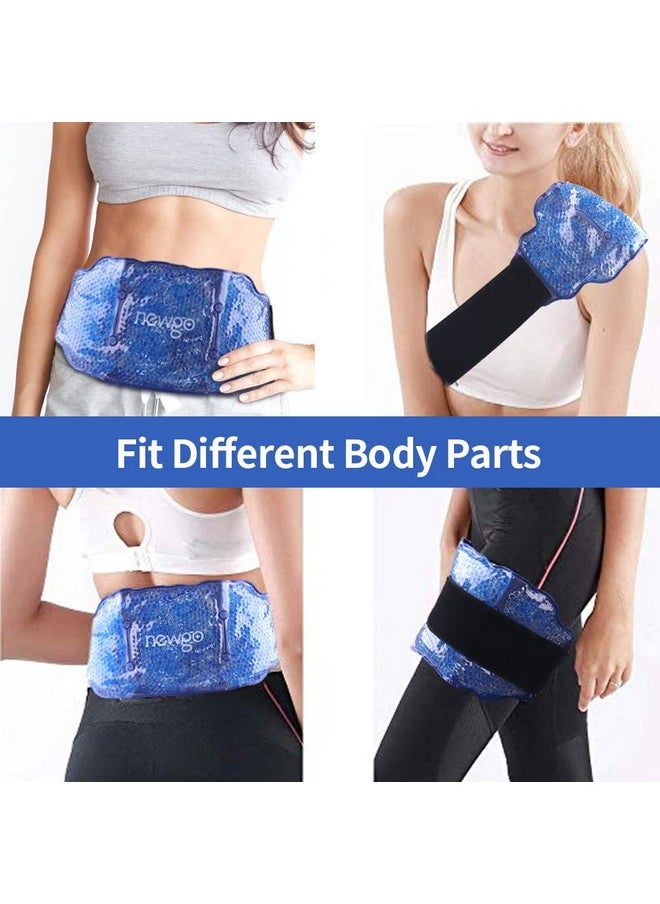 NEWGO Ice Pack For Back Pain Relief, Hot Or Cold Ice Packs For Lower Back Injuries, Sciatic Nerve, Tailbone Pain Blue  - Image 5