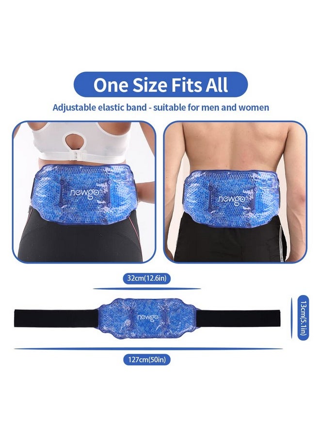NEWGO Ice Pack For Back Pain Relief, Hot Or Cold Ice Packs For Lower Back Injuries, Sciatic Nerve, Tailbone Pain Blue  - Image 4
