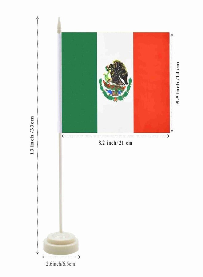 Ckexin22 Spanish Speaking Countries Desk Office Table Flags Set Small Mini Latin American Stick Flags for Classroom Heritage Hispanic Month Decorations,5x8 Inch - Image 2
