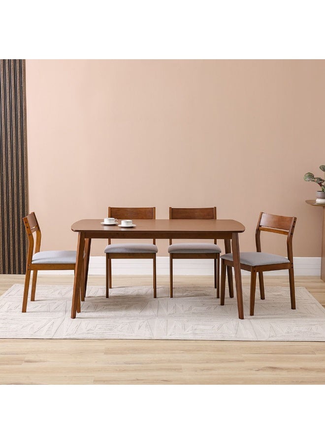DANUBE HOME Mervil 1+6 Seater Dining Set 7-Piece Dining Set Sturdy Kitchen Dining Table With 6-Seater Dining Chairs Wooden Modern Design Furniture For Home Dining Room - Style Oak/Grey - Image 3
