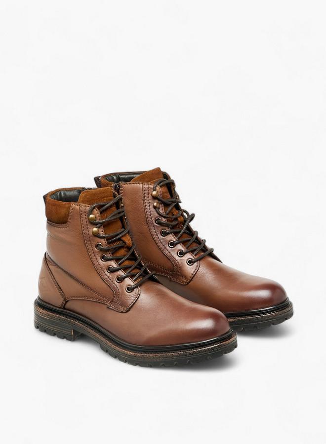 لي كوبر أحذية الكاحل الرجالية الجلدية المبطنة - Image 2