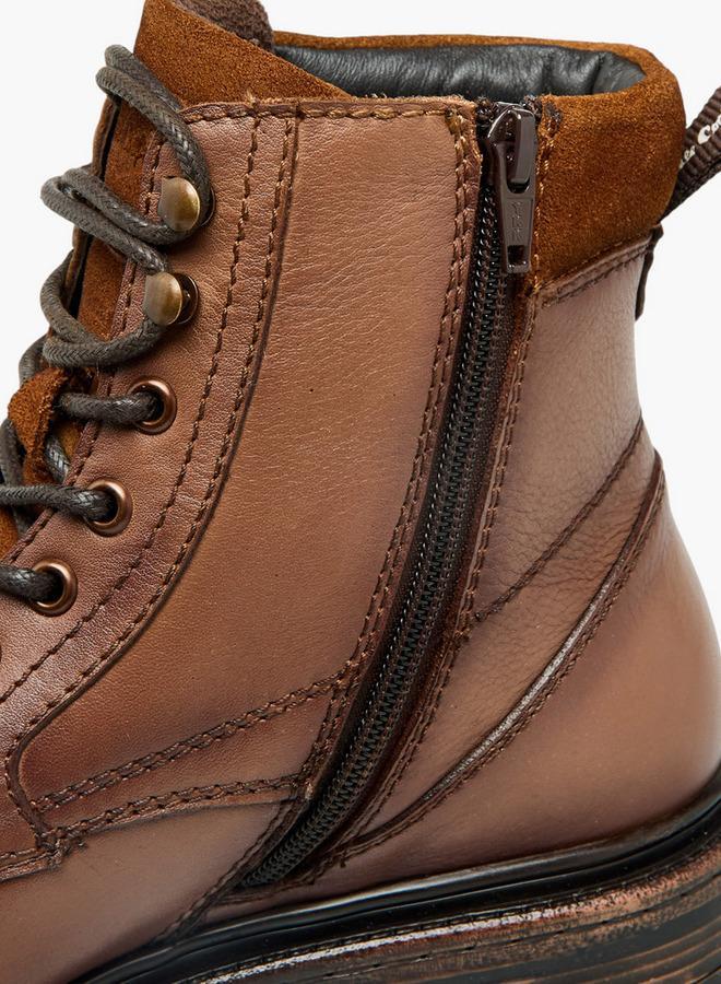 لي كوبر أحذية الكاحل الرجالية الجلدية المبطنة - Image 5