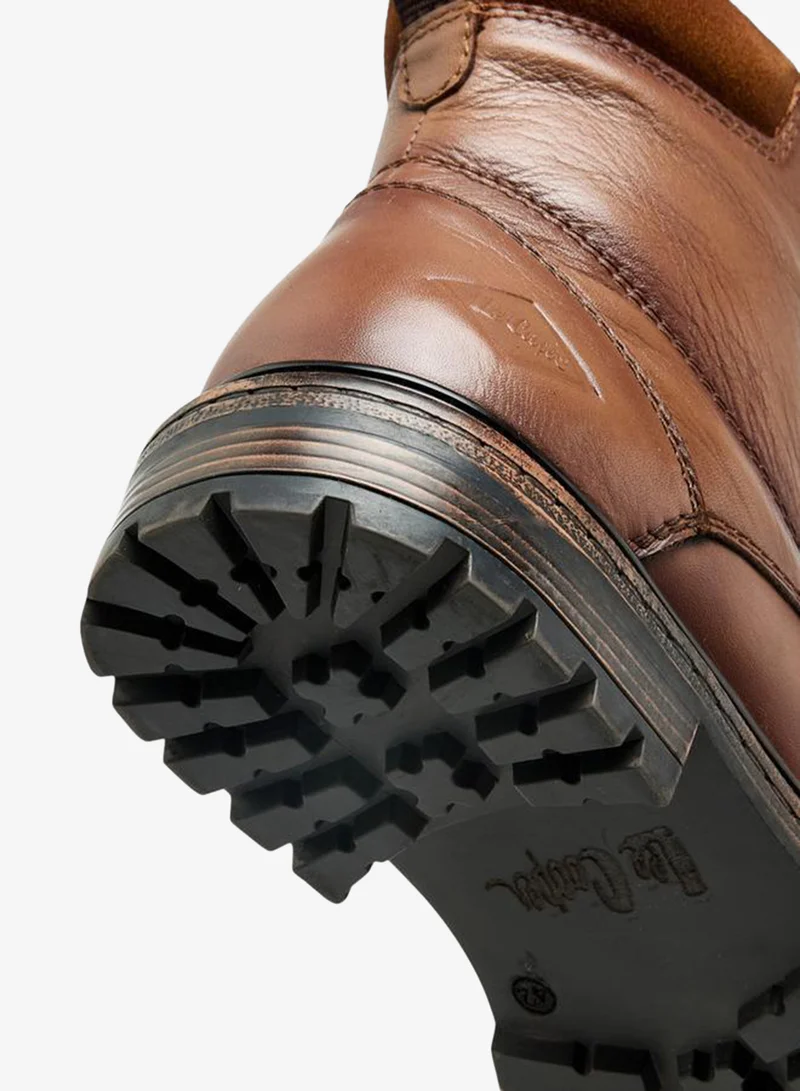 Lee Cooper BROWN Men Leather Panelled Ankle Boots for Men | Best Price UAE