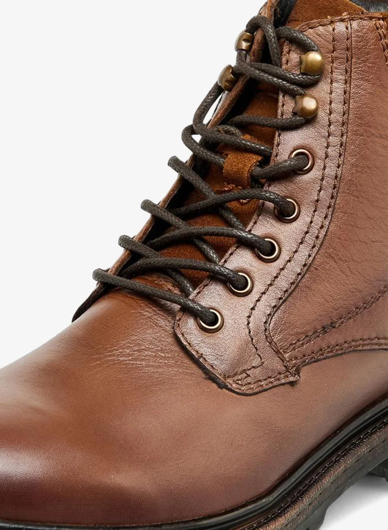 Lee Cooper BROWN Men Leather Panelled Ankle Boots for Men | Best Price UAE