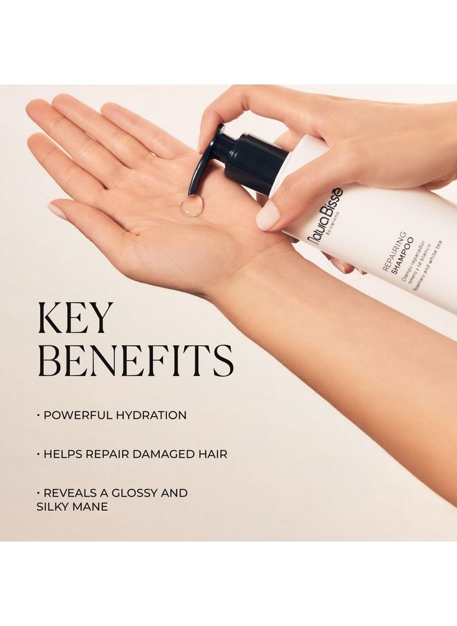 natura Bisse Repairing Shampoo | Hydrating & Repairing Shampoo | Rosemary & White Tea Scent | For All Types Of Hair, 10 Oz  - Image 3