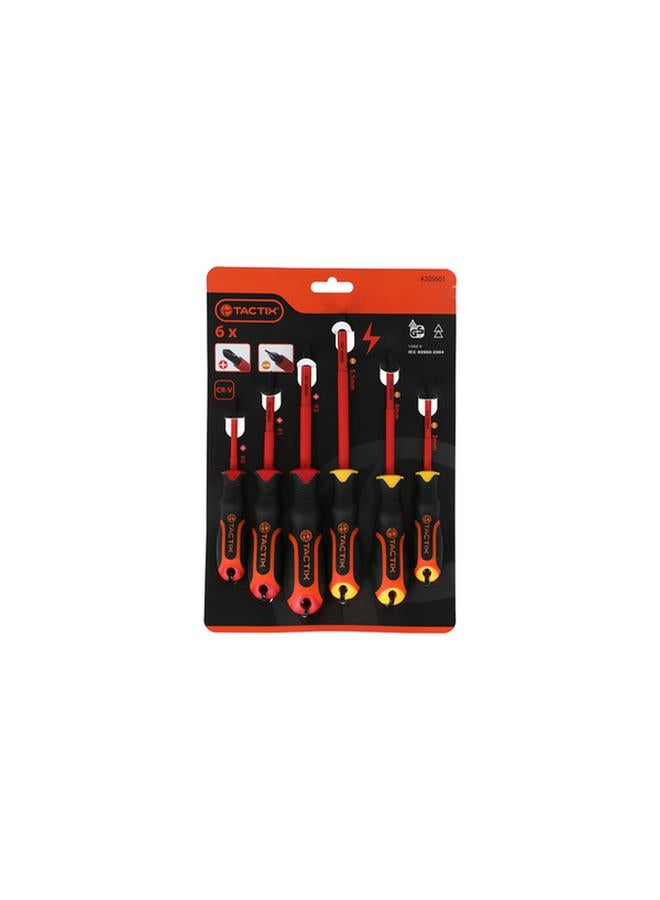 Tactix 6-Piece Insulated Screwdrivers Set Multicolor 205601  - Image 2