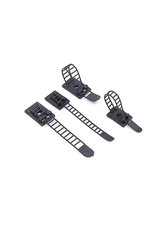 Rustark 50Pcs 2 Sizes Adjustable Self-Adhesive Nylon Cable Straps Cable Ties Cord Clamp for wire management, Large and Small  - Image 5