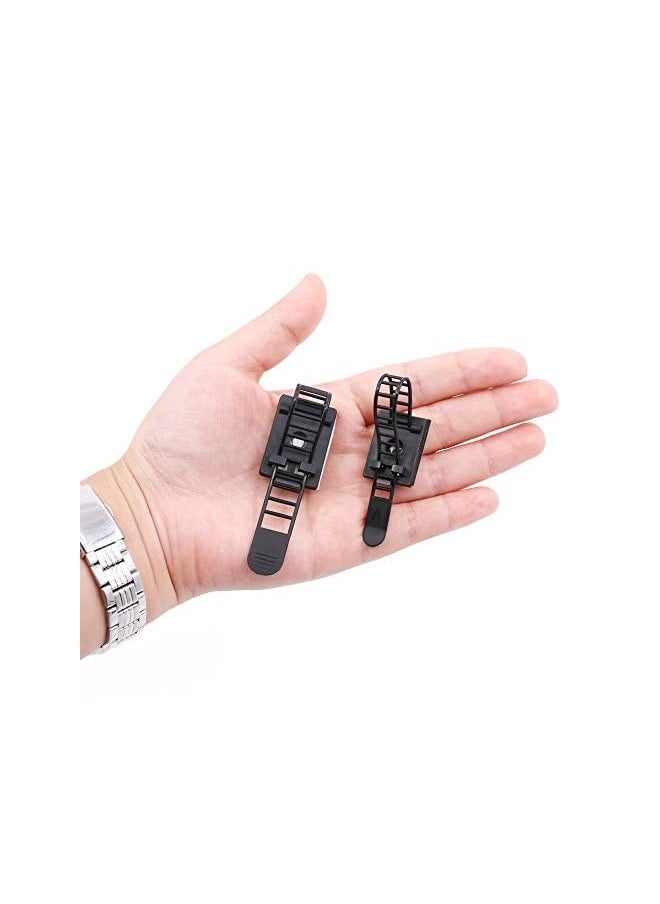 Rustark 50Pcs 2 Sizes Adjustable Self-Adhesive Nylon Cable Straps Cable Ties Cord Clamp for wire management, Large and Small  - Image 4