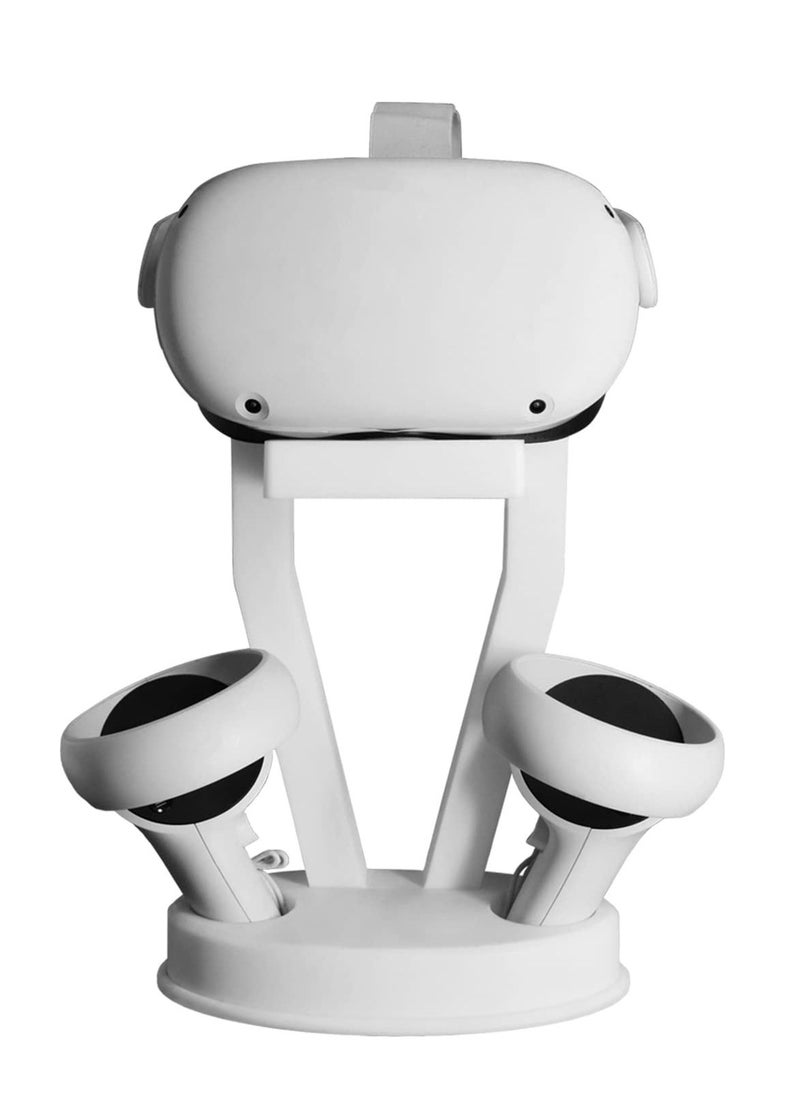 KASTWAVE - VR Stand, Organizer, and Display Stand for Oculus Quest 2/Quest/Meta/Rift/Rift S/PS VR Headset and Touch Controllers (White) - Image 1