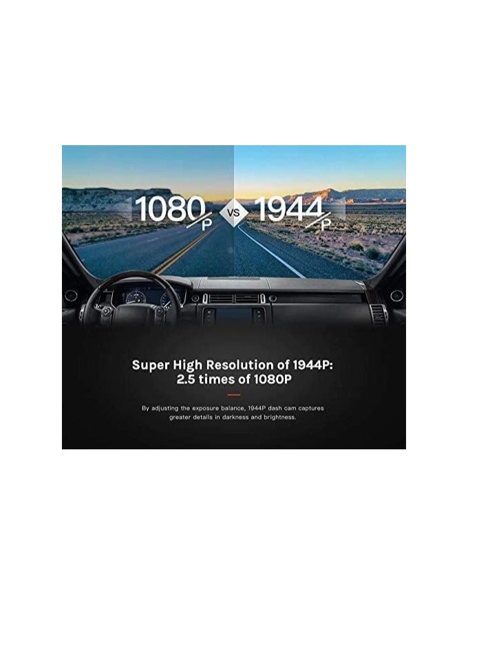70 ماي كاميرا داش برو بلس الذكية A500S بدقة 5 ميجابكسل / واي فاي مجاني / مراقبة وقوف السيارات على مدار 24 ساعة / زاوية رؤية واسعة 140 درجة / تسجيل فيديو مزدوج - Image 4