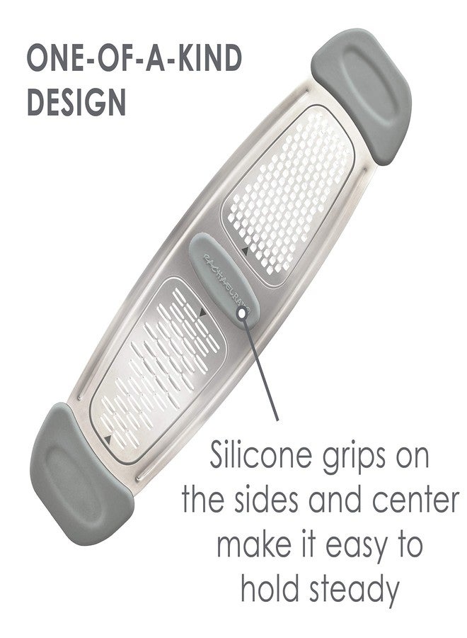 راتشل راي مبشرة متعددة الاستخدامات من الفولاذ المقاوم للصدأ من رايتشل راي، مناسبة للجبن والزنجبيل والثوم وغيرها، لون رمادي - Image 3