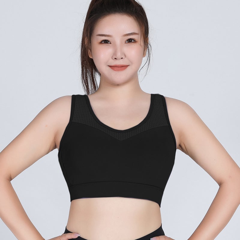 Plus Size High Support Sports Bra Black  - Image 1