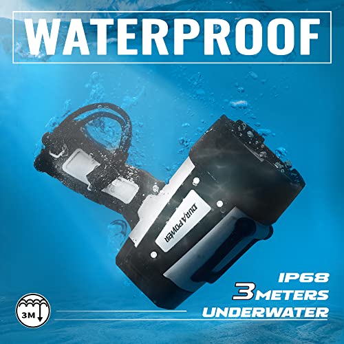 Durapower Rechargeable Spotlight Flashlight, 1000LM IP68 Waterproof Super Bright Handheld Spotlight, 1400ft Range LED Portable Spot Light for Marine Boat Hunting Camping - Image 2