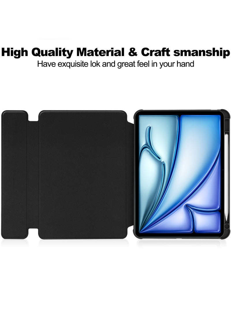 Keyboard Case Compatible with IPad Air 13 Inch (M3) 2025 Cover with Detachable Wireless Bluetooth Keyboard and Protective Case Cover with Pen Slot - Image 3