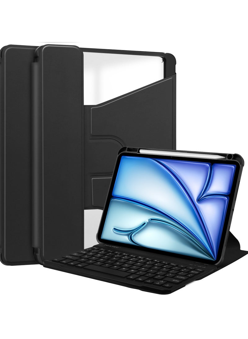 Keyboard Case Compatible with IPad Air 13 Inch (M3) 2025 Cover with Detachable Wireless Bluetooth Keyboard and Protective Case Cover with Pen Slot - Image 1